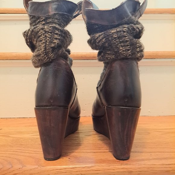 Wedge booties by BedStu Cobblers Series womens size 6.5 - Picture 9 of 10